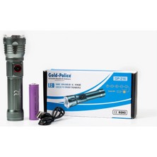 Gold Police GOLD POLİCE GP-216 Güçlü TG LED 2000 Lümen Mıknatıslı Zoomlu Şarjlı El Feneri