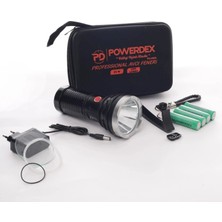 POWERDEX PD-9900 Su Geçirmez 25 Watt 3200 Lümen Süper Güçlü LED Profesyonel Şarjlı El Feneri