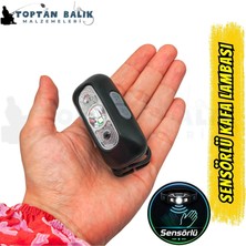 ALASKA Sensörlü Şarjlı Ultra Hafif Mini LED Kafa Feneri - Type-C Girişli Temassız Hareket Algılamalı Balıkçı Kafa Lambası