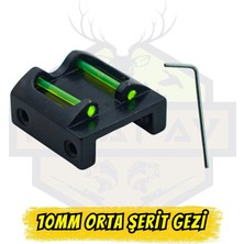 İtimat Av 10mm Namlu Şeridi Uyumlu Orta Gezi - Yüksek Görünürlüklü Yeşil