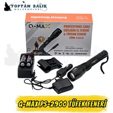 Q-MAX PS-2900 20W 3000 Lümen Zoomlu Şarjlı El Feneri
