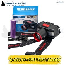 Q-MAX PS-2099 1500 Lümen Sensörlü Şarjlı Kafa Lambası