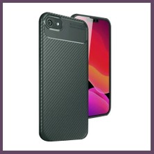 Bezos iPhone 16E Uyumlu Kılıf Auto Focus Karbon Kapak - Koyu Yeşil Bhs