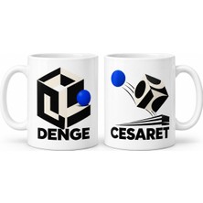 Burada Bulabilirsin Buradabulabilirsin Denge ve Cesaret 2'li Porselen Kupa Seti - Model 699 Bbz