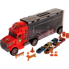 Toysan Speed Racer 6'lı Metal Arabalı Büyük Tır ve Trafik Seti Çocuk Oyuncak