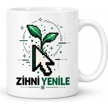 Burada Bulabilirsin Buradabulabilirsin Zihni Yenile Tasarımlı Porselen Kupa - Model 686 Bbz