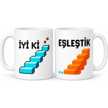 Nida Iyi Ki Eşleştik 2'li Porselen Kupa Seti - Model 707 Nıda
