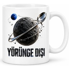 Defne Store Yörüngeden Mola Tasarımlı Porselen Kupa - Model 661 Dfnbez