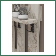 En-Cag Country Duvar Askılığı Beyaz 60 cm Bss