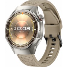 Sneezy Huawei Watch Gt 6 Pro 46MM Uyumlu Slash Örgü Desenli Sportif Silikon Saat Kordonu