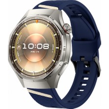 Sneezy Huawei Watch Gt 6 Pro 46MM Uyumlu Slash Örgü Desenli Sportif Silikon Saat Kordonu