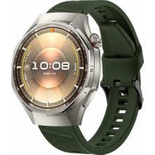 Sneezy Huawei Watch Gt 6 Pro 46MM Uyumlu Slash Örgü Desenli Sportif Silikon Saat Kordonu