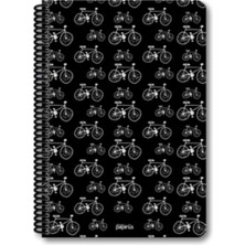 Papirüs Black Sert Kapak 120 Yaprak 16X23CM Spiralli Çizgili Defter