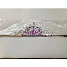 Magicool Lsk Gümüş Renk Prenses Yazılı Parti Tacı 60 cm