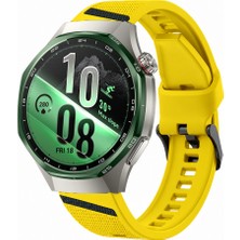 Sneezy Huawei Watch Gt 7 Pro 46MM Uyumlu Slash Örgü Desenli Sportif Silikon Saat Kordonu