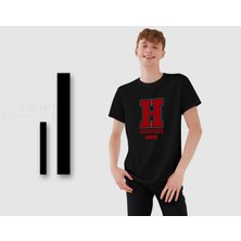Bk Gift Harvard Tasarımlı Erkek Siyah T-Shirt, Arkadaşa Hediye, Doğum Günü Hediyesi, Trend Tişört, Sevgili Hediyesi-2 Large