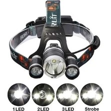 Magicool Lsk Boruit T6 Kafa Feneri 5000 Lumens 3xcree Xm-T6+2r5 Lamba LED Kamp Lambası