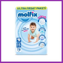 Salmore Bebek Bezi Ultra Fırsat Paketi 5 Beden 11-18 kg 78 Adet Bty