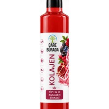 Çare Burada Çareburada Tip 1 & Tip 3 Kolajen Sirkesi 500 ml - Doğal Fermente Orman Meyveli & Nar Özlü Kolajen Destekli Sirke
