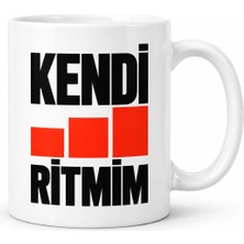 Vintessy Vıntessy Kendi Ritmim Tasarımlı Porselen Kupa - Model 688 BZS01
