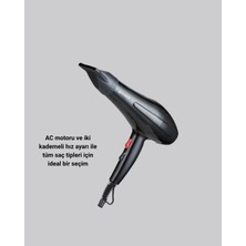 Ersert Profesyonel Fön Makinesi 2200W Ac Motor Soğuk Sıcak Üfleme