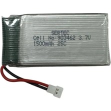 Ersert Yüksek Kapasiteli 3,7V 1500MAH Pil Beyaz Soket