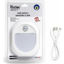 Ersert USB Şarjlı LED Lamba Mıknatıslı 1W Beyaz Işık