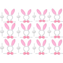 Ersert Eğlenceli Pembe Tavşan Kostüm Seti 12'li Paket