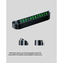 Ersert Modern Gri Alüminyum Araç Içi Telefon Numaratörü