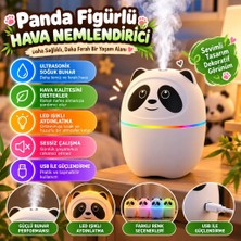 Ersert Et Sevimli Panda Figürlü Hava Nemlendirici – Ultrasonik Soğuk Buhar Makinesi, LED Işıklı Masaüstü Oda Nemlendirici