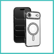 Ny Joy iPhone 17 Uyumlu Air Uyumlu Joke Simli Magneticsafe Kılıf - Siyah Nyjoybz