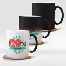 BK Gift Kişiye Özel Sihirli Kupa Bardak (Sevgililer Günü Temalı-40)