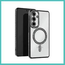 Ny Joy Samsung Galaxy A16 5g Uyumlu Joke Simli Magneticsafe Kılıf - Siyah Nyjoybz