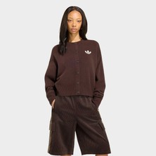 Adidas Ess Cardigan Kadın Kahverengi Hırka.-