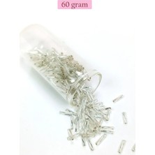 Ersert Et Uzun Boru Kesme Boncuk Çap 2mm Uzunluk 10 mm - 60 Gram - Parlak Gümüş - BNC296