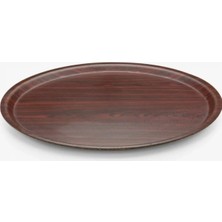 Kahvehaneciler Kaydırmaz Yuvarlak Servis Tepsisi 43 cm