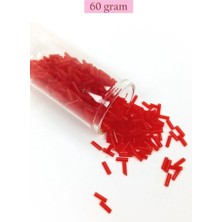 Ersert Et Uzun Boru Kesme Boncuk Çap 2mm Uzunluk 10 mm - 60 Gram - Kırmızı - BNC284