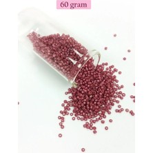 Ersert Et Dökme Cam Kum Boncuk (11/0) 2 mm - 60 Gram - Koyu Pembe - BNC046