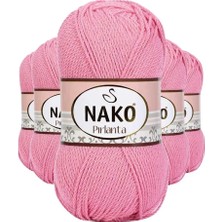 Ersert Et 5 Adet Pırlanta Amigurumi El Örgü Ipi Yünü Pembe 6740