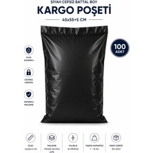 Ersert Et Siyah Cepsiz Battal Boy Kargo Poşeti 45X55+5 cm 100 Adet
