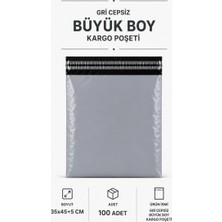 Ersert Et Gri Cepsiz Büyük Boy Kargo Poşeti 35X45+5 cm 100 Adet