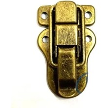 Ersert Et Sandık, Kutu Klipsi, Ön Kilidi - 48X30MM, Antik, 1 Adet