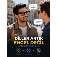 Str Store Siyah 3 Lensli Akıllı Kamera Gözlüğü Bluetooth Görüşme Müzik Kontrolü Aı Çeviri Fotoğraf Video Kayıt Özellikli