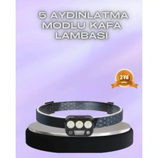 Ersert Ers El Hareket Sensörlü LED Kafa Feneri 5 Mod Ayarlanabilir