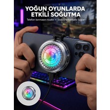 Ersert Ers Rgb LED Telefon Soğutucu Fan Yüksek Hızlı Soğutma Oyuncu Cooler Yeni Nesil