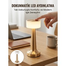 Ersert Ers Kablosuz Renkli Masa ve Gece Lambası Altın Rengi Dokunmatik LED Lamba Yeni Nesil