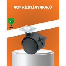 Ersert Ers Kilitli Mini Tekerlek Ayak 4 cm 4’lü Set