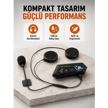 Ersert Ers BT22 Kablosuz Kask Kulaklığı – Bluetooth 5.0, Intercom, Su Geçirmez ve Uzun Ömürlü Batarya Yeni Nesil