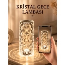 Ersert Ers Kristal Dokunmatik ve Kumandalı Masa ve Gece Lambası