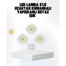 Ersert Ers Kablosuz Gün Işığı 3’lü LED Spot Lamba Kumandalı